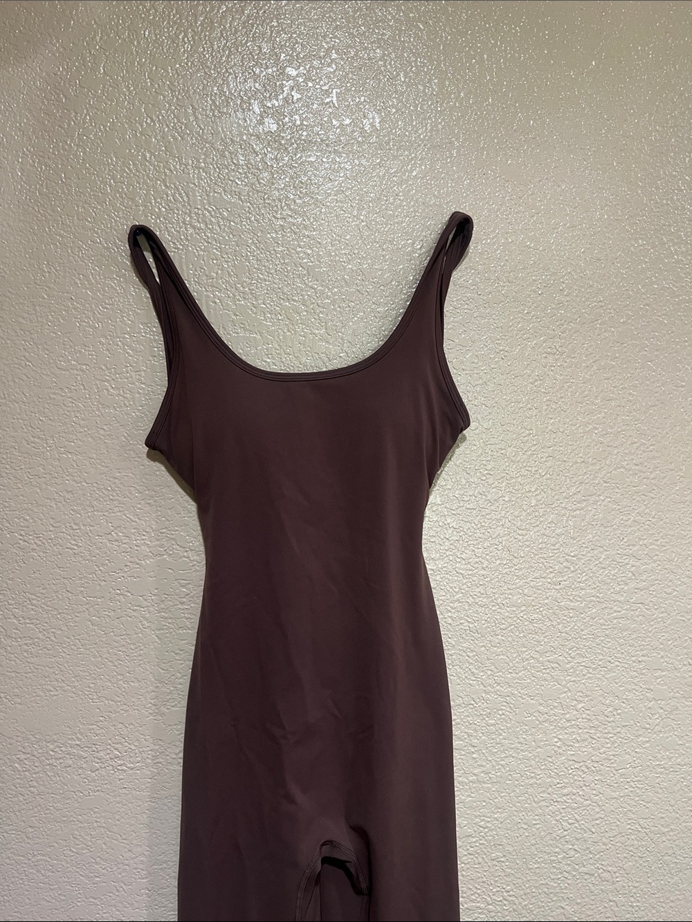 Women's Sleeveless Scoop Neck Tank Top Dress - Brown